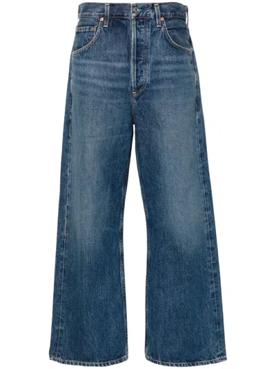 CITIZENS OF HUMANITY BLUE GAUCHO WIDE-LEG JEANS
