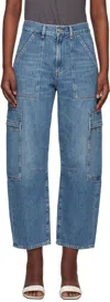 Citizen Of Humanity Blue Marcelle Low Slung Easy Cargo Jeans In Elysian