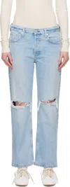 Citizens Of Humanity Blue Neve Low Slung Relaxed Jeans