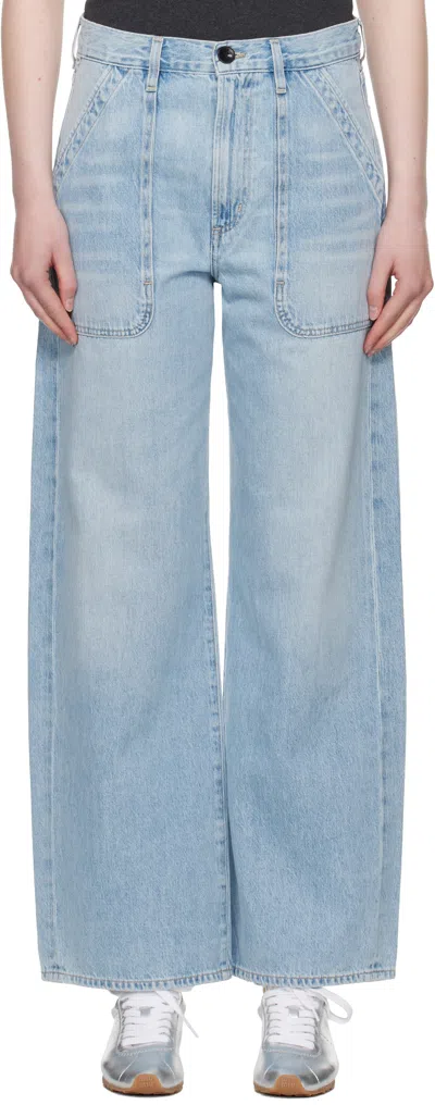 Citizens Of Humanity Blue Wide Ayla Cargo Jeans