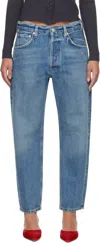 Citizen Of Humanity Blue Winslow Cropped Boyfriend Jeans In Pacifica (md Blue)