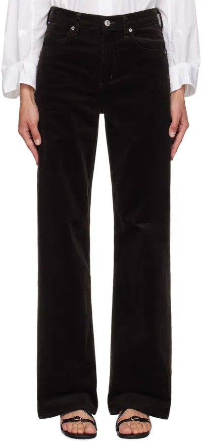 Citizen Of Humanity Brown Annina Trousers In Clove