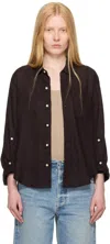 Citizen Of Humanity Kayla Shrunken Shirt In Chocolate In Brown