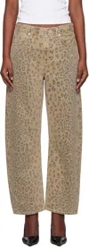 Citizens Of Humanity Relaxed Barrel Leg Silhouette Jeans In Natural Cheetah In Nat Cheetah (cheetah