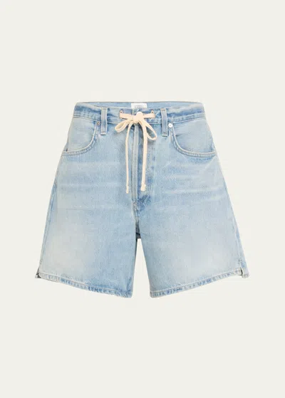CITIZEN OF HUMANITY BRYNN DRAWSTRING DENIM SHORTS