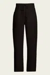 Citizens Of Humanity Brynn Drawstring Linen Trouser In Chocolate