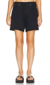 Citizen Of Humanity Brynn Drawstring Organic Cotton Denim Shorts In 深蓝天空