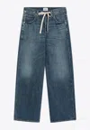 Citizen Of Humanity Brynn Drawstring Wide-leg Jeans In Gray