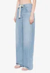 Citizens Of Humanity Brynn Drawstring Rigid Low-rise Wide-leg Jeans In Blue