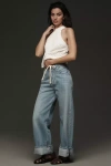 Citizens Of Humanity Brynn Drawstring Rigid Low-rise Wide-leg Jeans In Blue