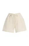 Citizen Of Humanity Brynn Drawstring Denim Shorts In Ivory