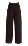 Citizens Of Humanity Brynn Linen Drawstring Trousers In Brown