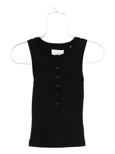 Citizens Of Humanity Button-front Tank Top In Black