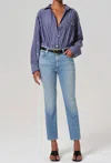 Citizens Of Humanity Blaine High Waist Ankle Straight Leg Jeans In Multi