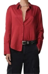 Citizen Of Humanity Camilia Satin Shirt In Apertivo