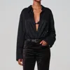 Citizen Of Humanity Camilia Button Front Shirt In Black In Black