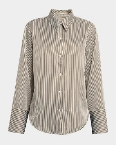 Citizen Of Humanity Camilla Stripe Button-front Shirt In Venetian Stripe