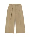 Citizen Of Humanity Cara Cropped Pleated Trouser In Strech Twill In Catalina (light Beige)