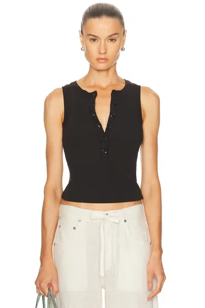 Citizen Of Humanity Caralyn Ribbed Jersey Tank In Black