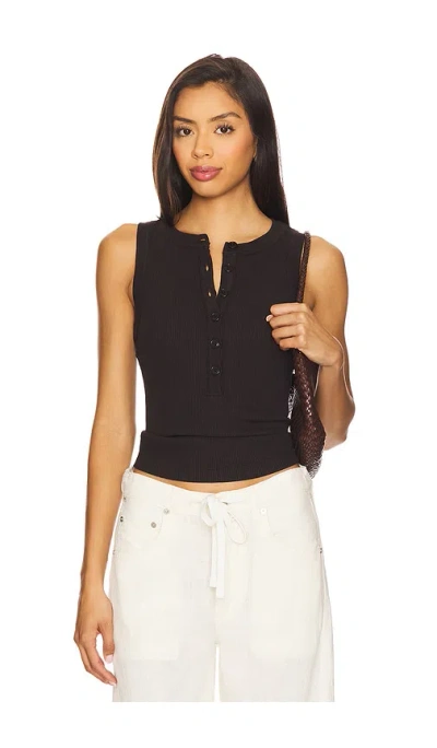Citizen Of Humanity Caralyn Ribbed Jersey Tank In Black