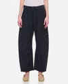 Citizen Of Humanity Citizens Of Humanity Womens Washed Black Marcelle Cargo-pocket Wide-leg Cotton Trousers In Blue