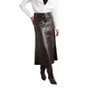 Citizen Of Humanity Cassia Leather Skirt In Chocolate Dark Brown In White