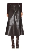 Citizen Of Humanity Cassia Leather Skirt In Chocolate Dark Brown In Brown