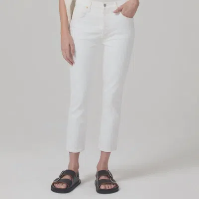 Citizens Of Humanity Charlotte High Rise Cropped Jean In White