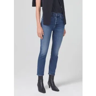 Citizens Of Humanity Charlotte High Rise Straight Jeans Delphine In Blue