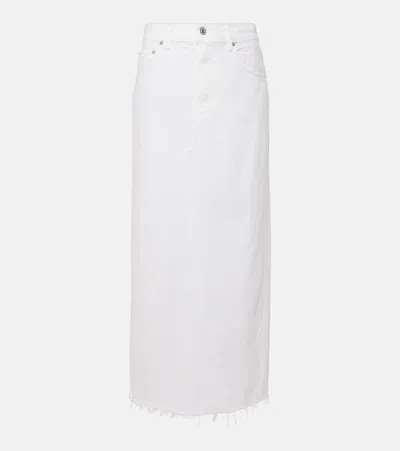 Citizens Of Humanity Off-white Circolo Denim Maxi Skirt In Cannoli