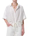 Citizen Of Humanity Claire Shirt With Lace Inset In White