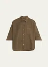 Citizen Of Humanity Citizens Of Humanity Claire Origami Twill Button-up Shirt In Costes Md Dk G