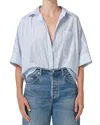 Citizen Of Humanity Citizens Of Humanity Claire Origami Shirt In Rhode Stripe