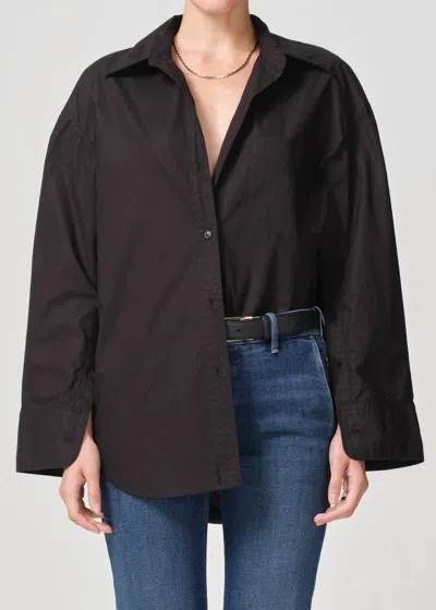 Citizen Of Humanity Cocoon Shirt In Black