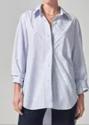 Citizens Of Humanity Kayla Button Front Shirt In Blue