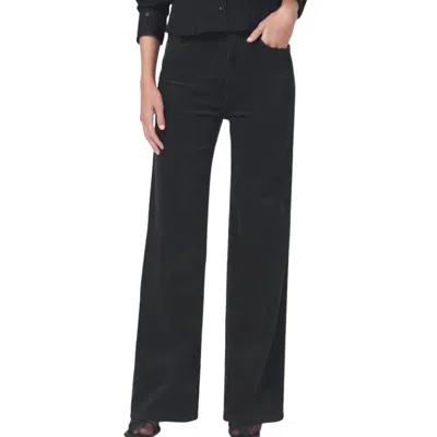 Citizen Of Humanity Corduroy Paloma Baggy Pant In Kelp In Black