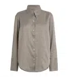 Citizen Of Humanity Camilia Striped Cotton-silk Shirt In Grey