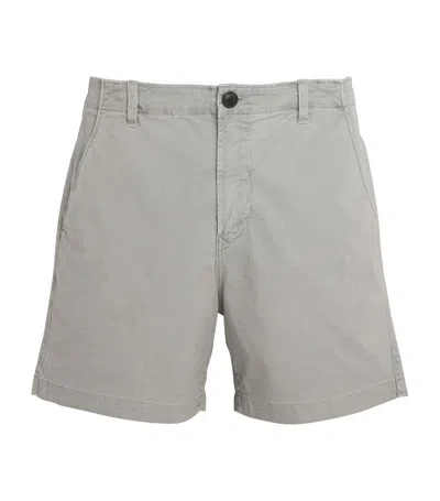 Citizens Of Humanity Cotton Twill Finn Chino Shorts In Grey