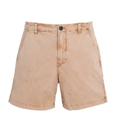 Citizens Of Humanity Cotton Twill Finn Chino Shorts In Pink