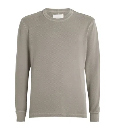 Citizen Of Humanity Cotton Waffle-knit Sweatshirt In Beige