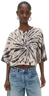 Citizen Of Humanity Womens Spiral Tie Dye Cape Printed Cotton-jersey T-shirt Xs In Neutral
