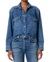 Citizen Of Humanity Citizens Of Humanity Kayla Western Denim Snap-up Shirt In Chaya