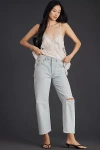 Citizen Of Humanity Dahlia Bow-leg Baby Roll High-rise Relaxed Jeans In Blue