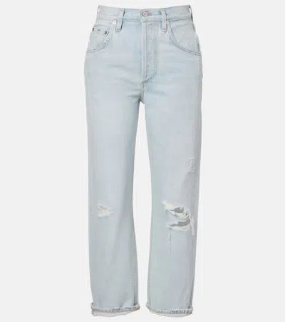 Citizens Of Humanity Dahlia Distressed Low-rise Wide-leg Jeans