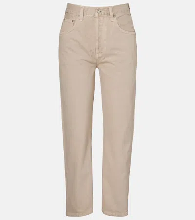 Citizens Of Humanity Dahlia Low-rise Barrel-leg Jeans In Neutral