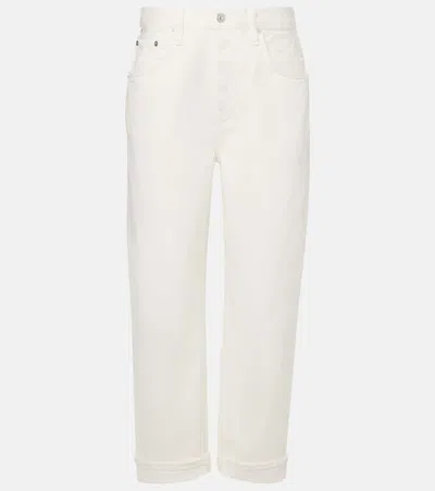 Citizens Of Humanity Dahlia Low-rise Wide-leg Jeans In White