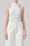 Citizen Of Humanity Dani Sleeveless Mock Neck In Pashmina