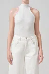Citizen Of Humanity Dani Sleeveless Mock Neck In Pashmina
