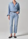 Citizen Of Humanity Daphne Crop High Rise Stovepipe In Mirage In Blue
