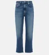 Citizen Of Humanity Daphne High-rise Cropped Straight Jeans In Blue